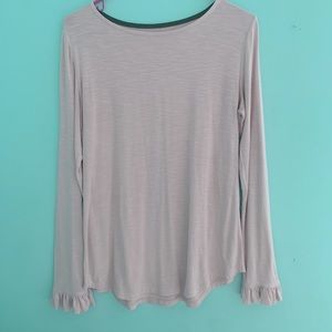 Light Pink Top with Ruffle Sleeves